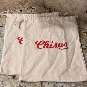 Chisos branded drawstring bags, for storing boots